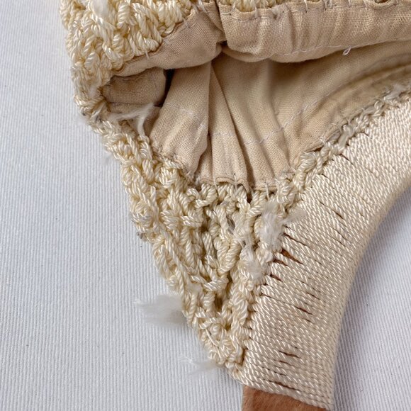 Vintage Macrame Bag with Wooden Handles - Picture 3 of 5